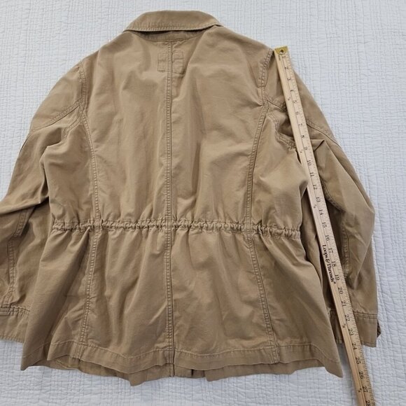 Gap Utility Chore Jacket Men's XXL Safari Khaki Elastic Y2K 4 Pockets EUC - Picture 12 of 16